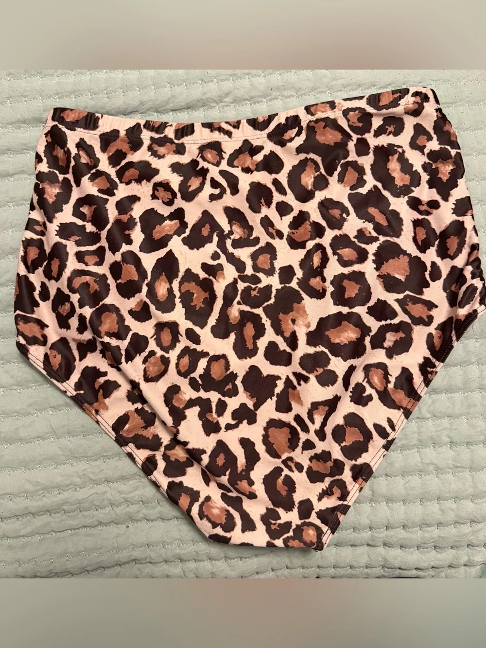 High-Waist Leopard Print Bikini Bottom